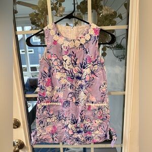Lilly Pulitzer Girls Dress in Cathy Light Lilac Trunks 7 Shift Dress